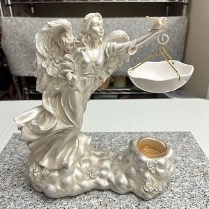 Yankee Candle Vintage White‎ Pearl Angel Hanging Tart Warmer Resin RARE
